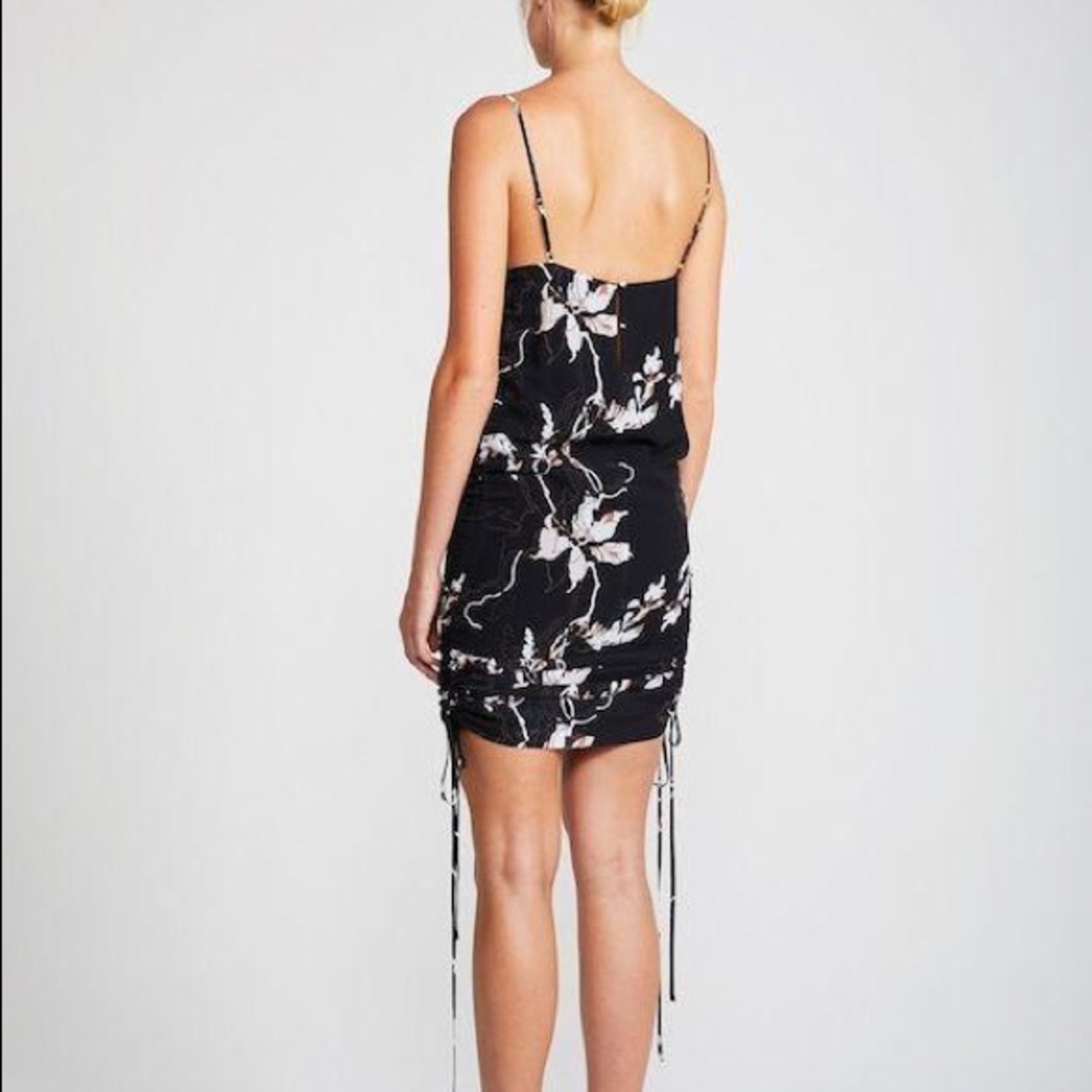 SHONA JOY Ruched Slip Dress In Shadows Black - Picture 10 of 16